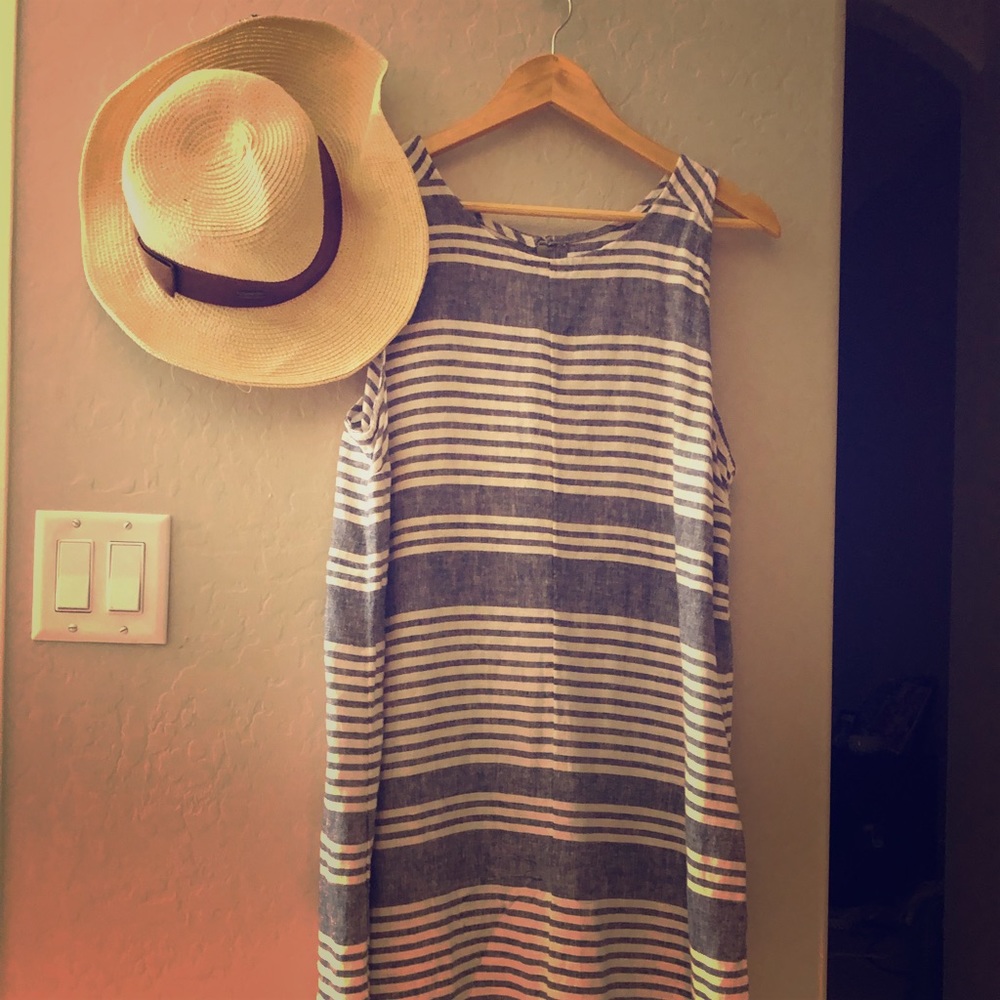 Linen shift dress